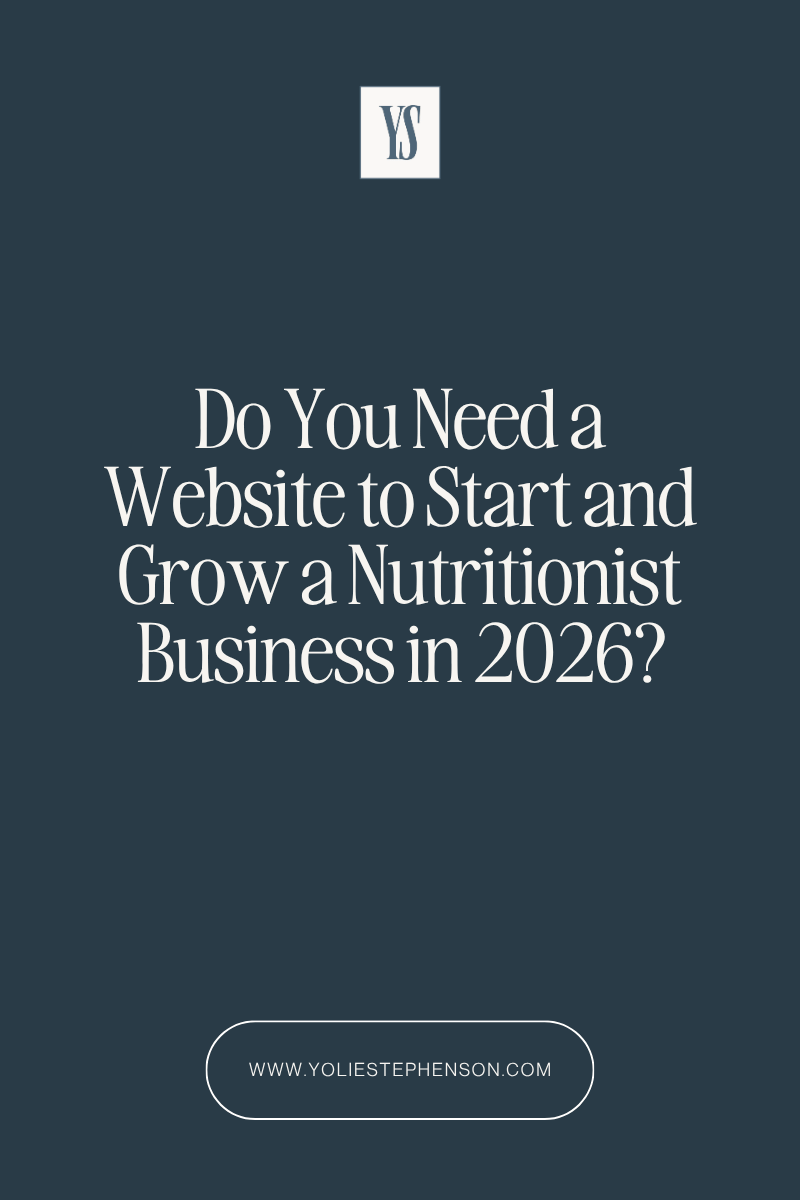 Do nutritionists need a website to start &amp; grow A business in 2026?