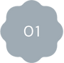 A blue badge with 01 in the centre.