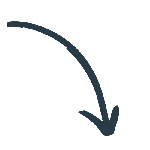 Black arrow pointing downward with the text 'This way'