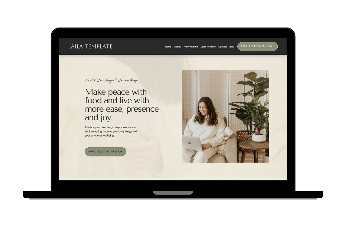 Squarespace 7.1 Website Template for Health Coaches - Laila