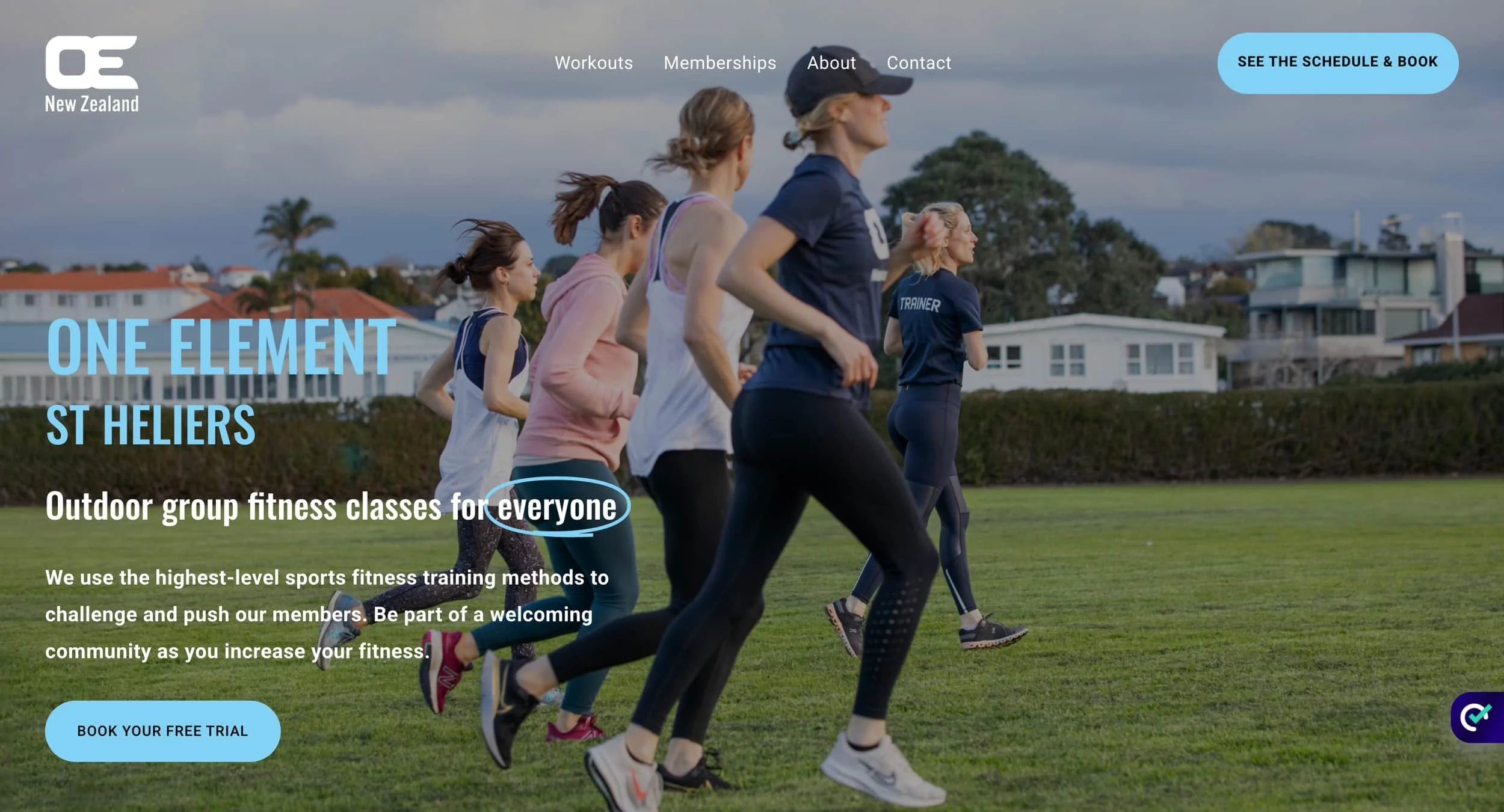 One Element NZ Homepage with Punchpass Integrations