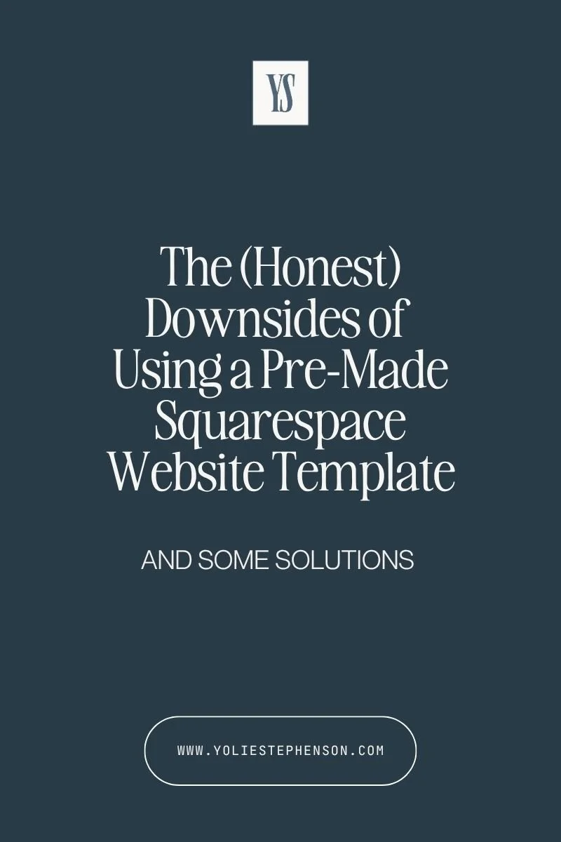 Text reads: (Honest) Squarespace template disadvantages and some solutions to overcome them.