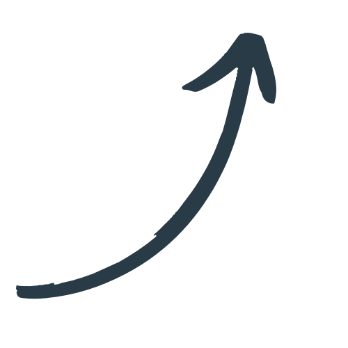 blue arrow pointing up