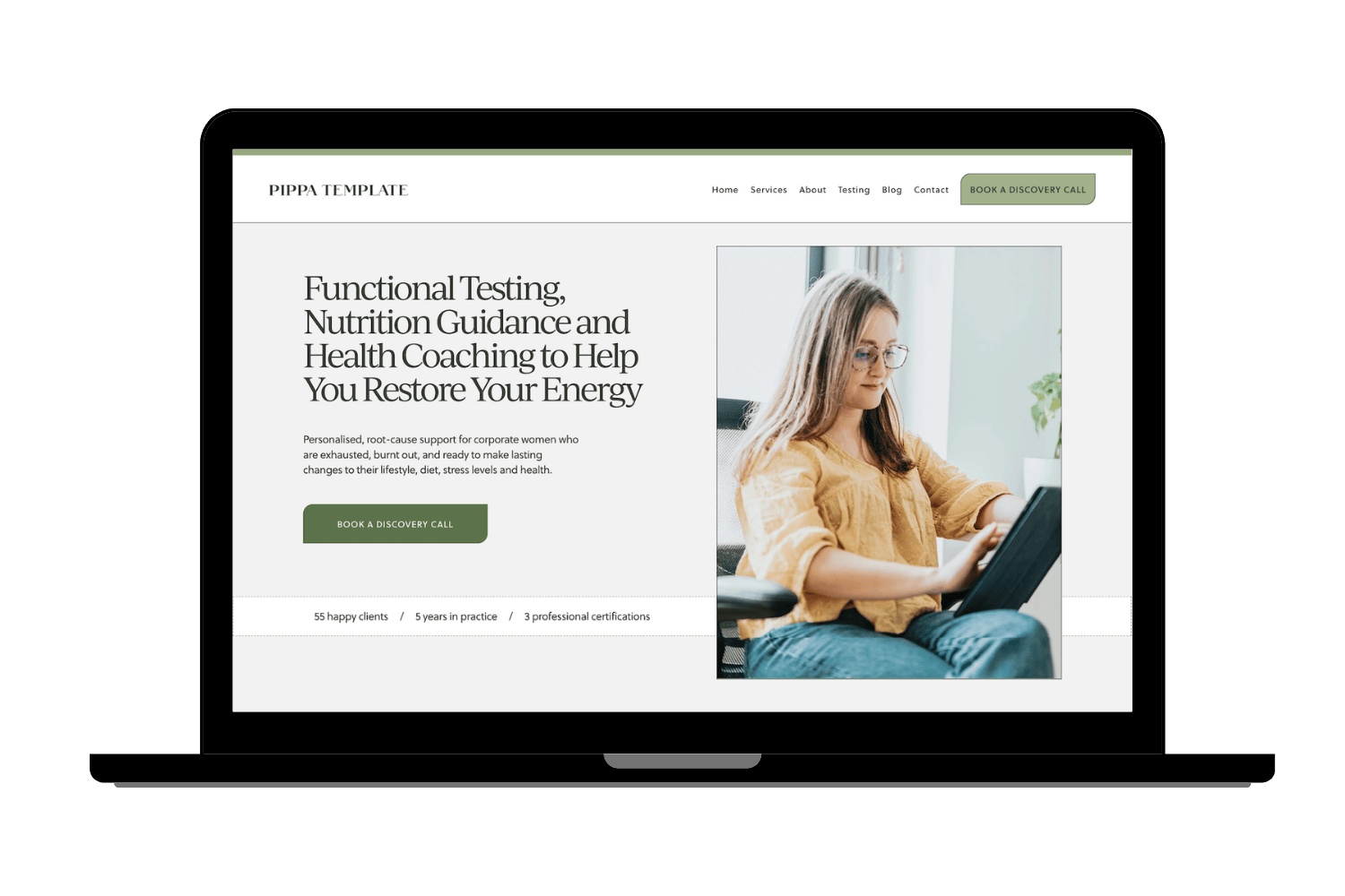 Three modern pages by a website copywriter and designer Auckland NZ, showcasing wellness, boutique stays, and organic catering.