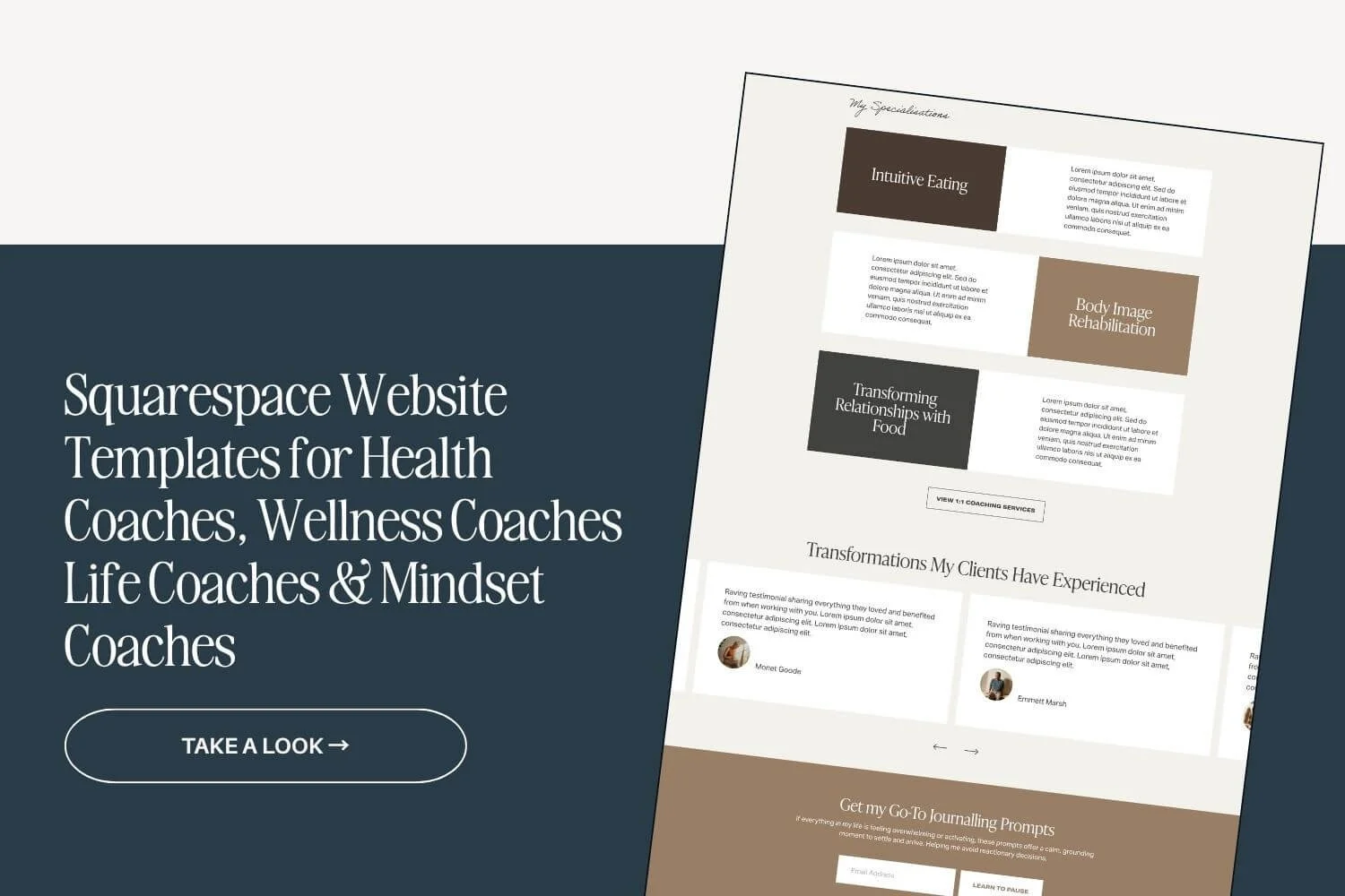 Health Coach Squarespace Website Template
