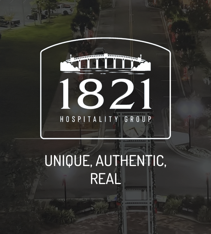 1821 Hospitality Group logo, the team behind The Fillin' Station and other local dining experiences.