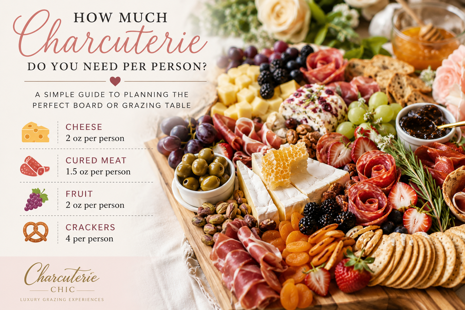 How Much Charcuterie Do You Need Per Person? A Simple Guide to Planning the Perfect Board or Grazing Table
