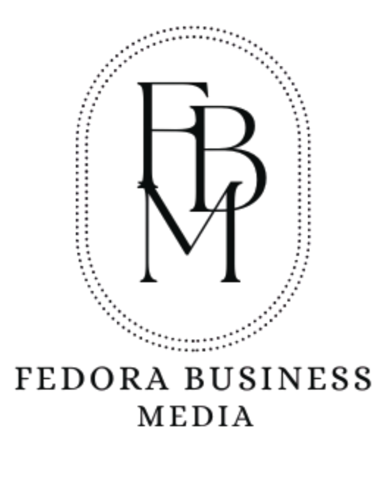 Logo featuring interlocked initials 'F' and 'B' inside an oval with the text 'FEDORA BUSINESS MEDIA' below.