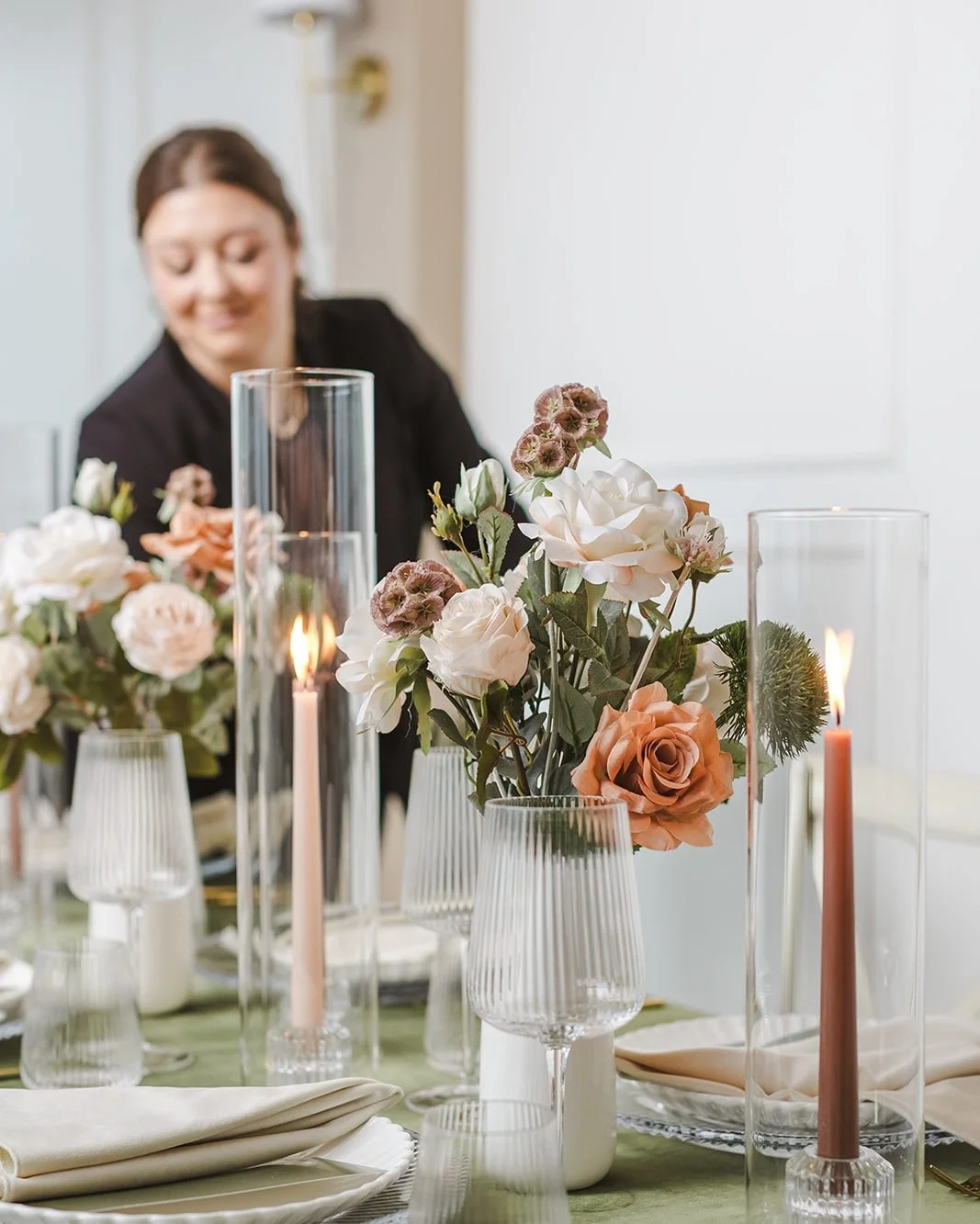 When your work is this beautiful, your brand should be too. 🤍 We spent a studio day with the talented Nicole Anna Events, (@nicoleannaevents ) capturing everything from a dreamy, candlelit tablescape to portraits that show her passion for the craft.