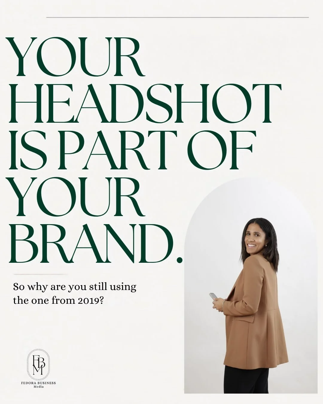 Your brand has changed. Has your headshot? 👀

If your current profile photo is from a different era of your business, consider this your sign to update it.

Look professional. Build trust. Stay consistent. Create more content.

One intentional photo