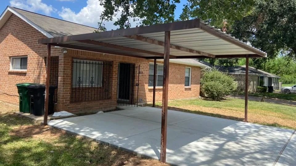 This 18' × 18' carport provides durable vehicle coverage with a clean, functional design. Built to complement the existing structure while delivering reliable protection. 