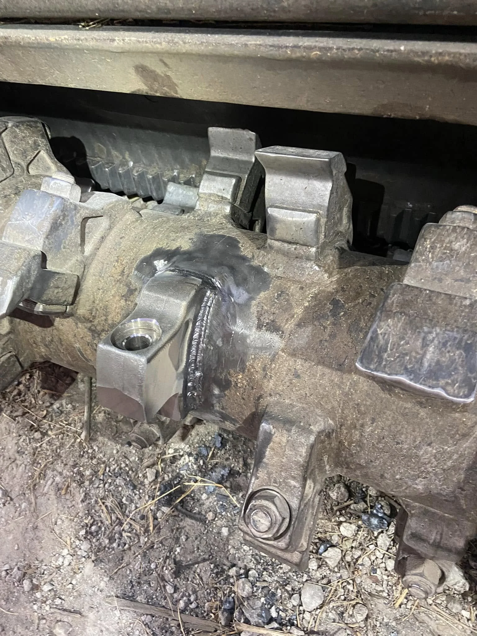 This mulcher tooth repair corrected wear from heavy use. The update returned the equipment to working condition. 