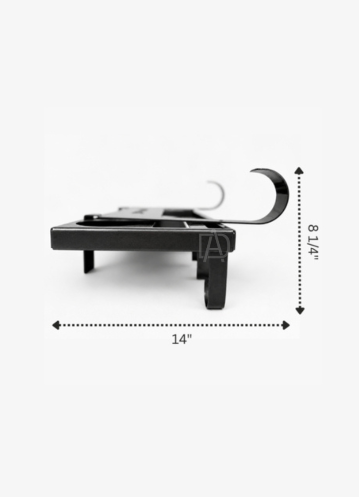 Heavy-Duty Metal Tack Hanger Side Profile Displaying Compact Storage and Folded Configuration.
