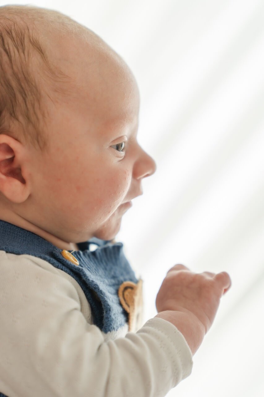 close up baby details 100 day photos Christchurch studio