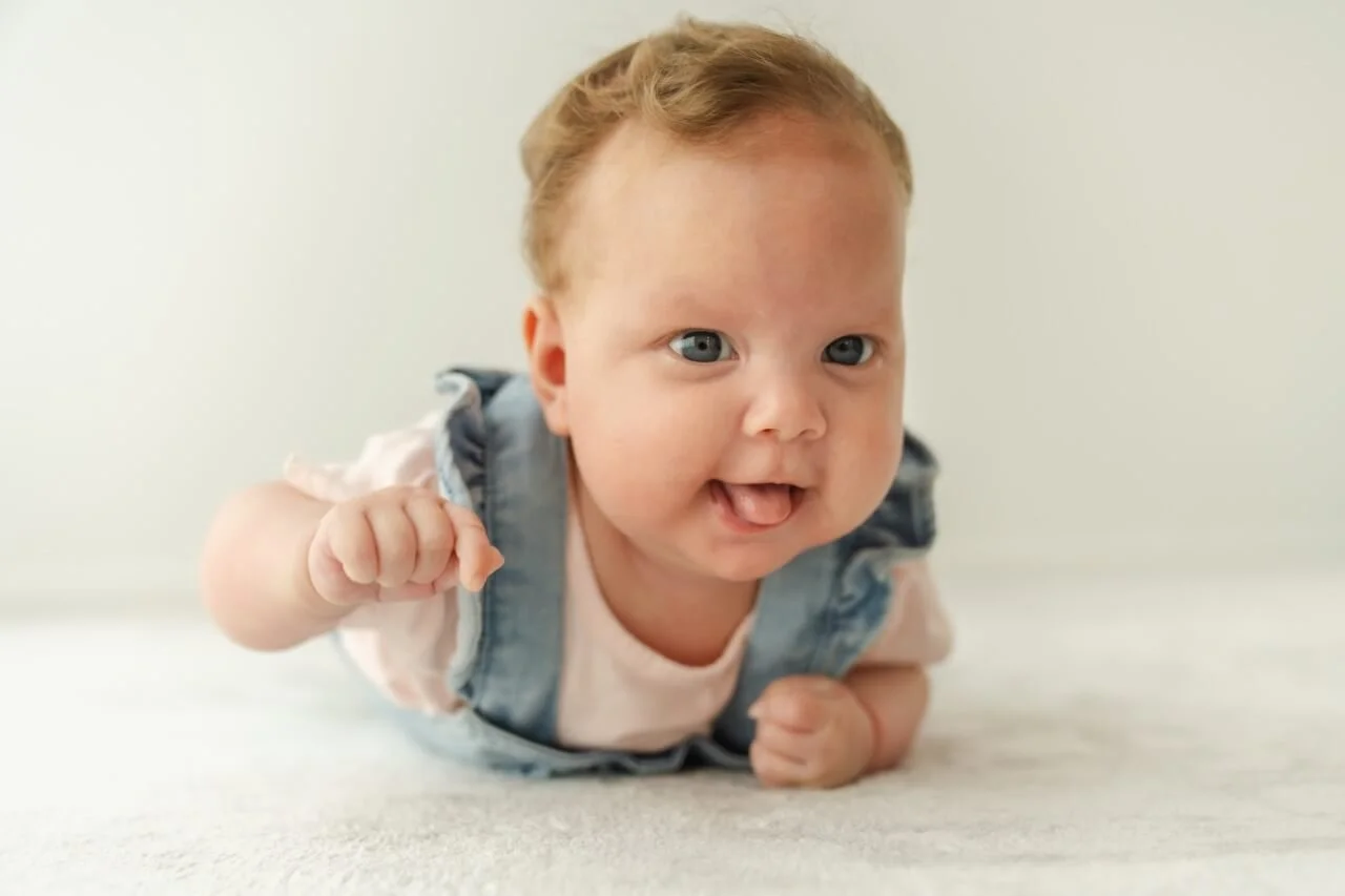 professional baby milestone photographer Canterbury NZ 100 day session