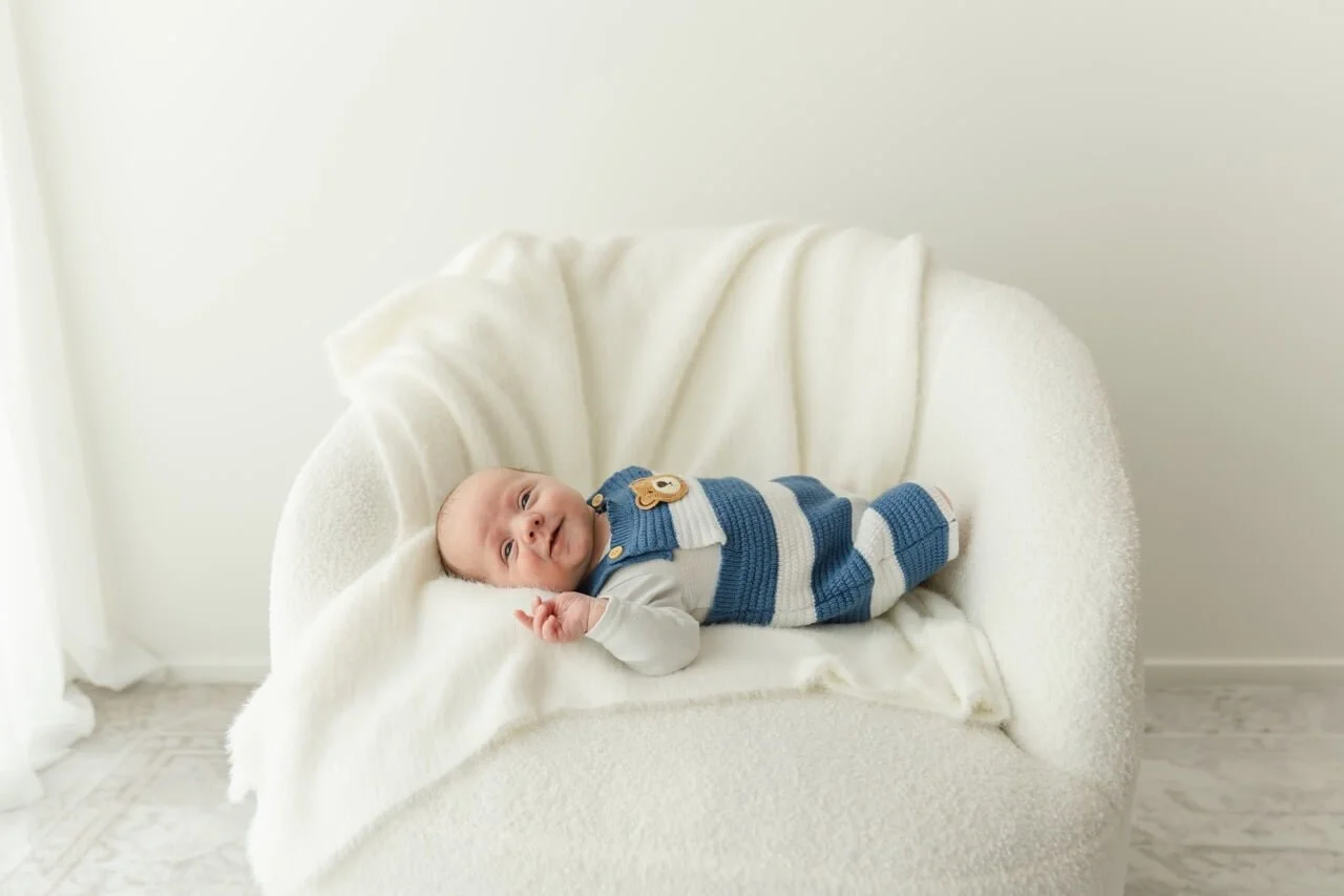 smiling 100 day old baby photography Christchurch