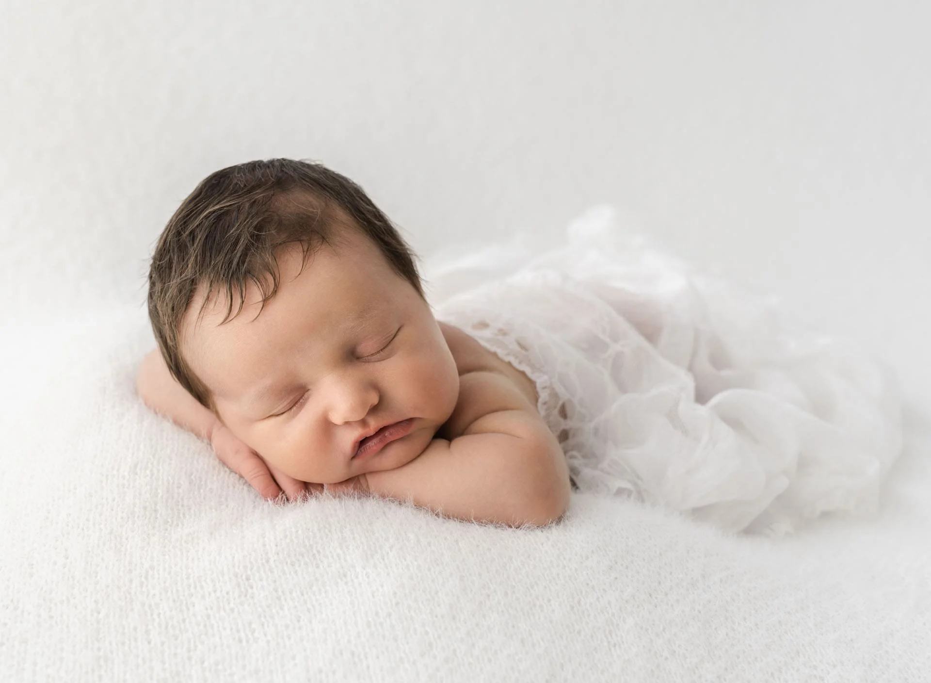 Beautiful posed newborn baby photographed by Bishopdale Christchurch newborn photographer
