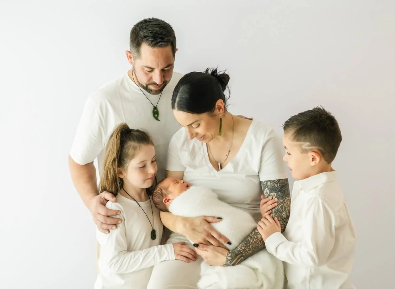 Newborn family photography session in Bishopdale Christchurch studio