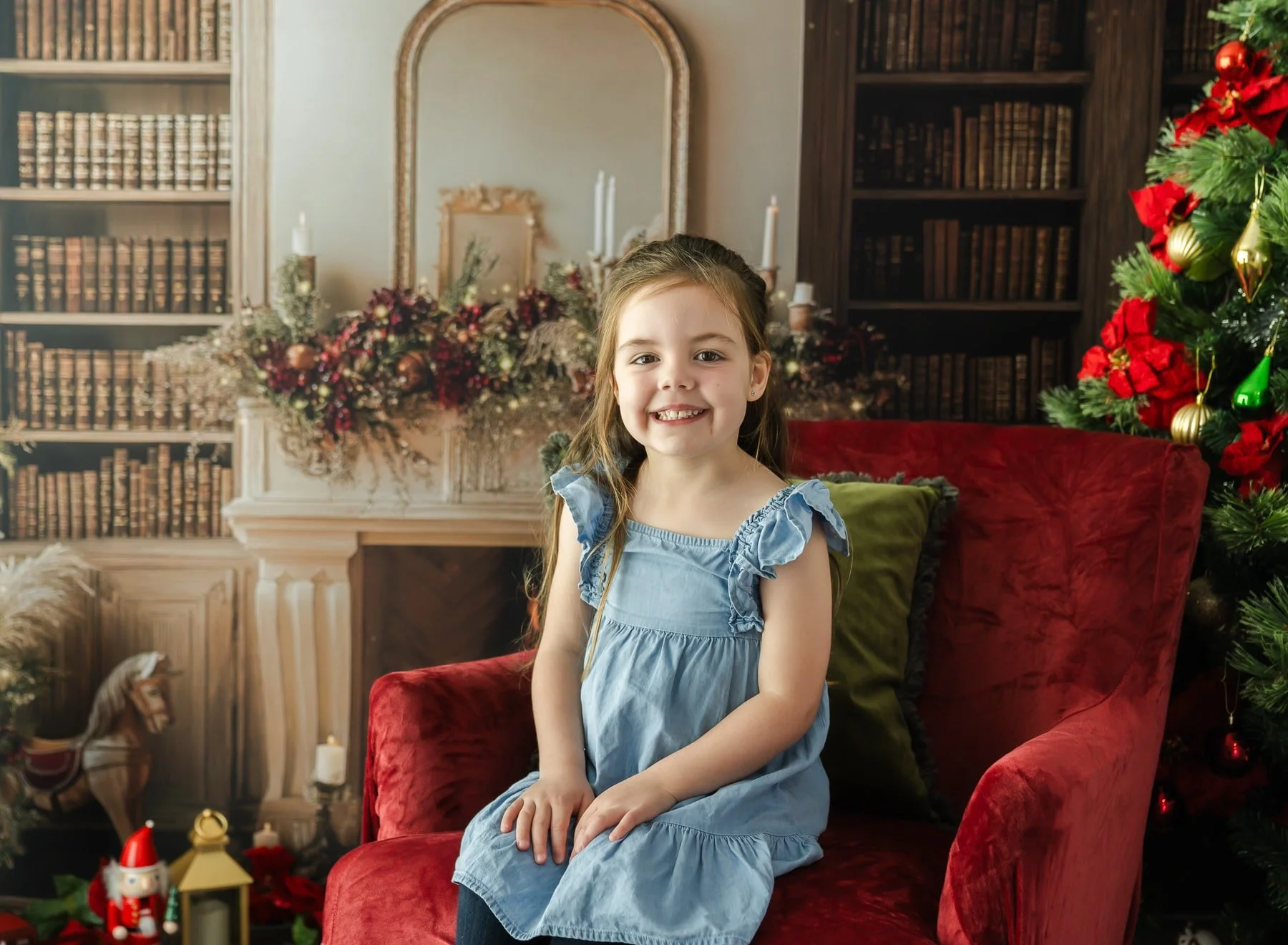 Child enjoying Festive Christmas photos Bishopdale Christchurch