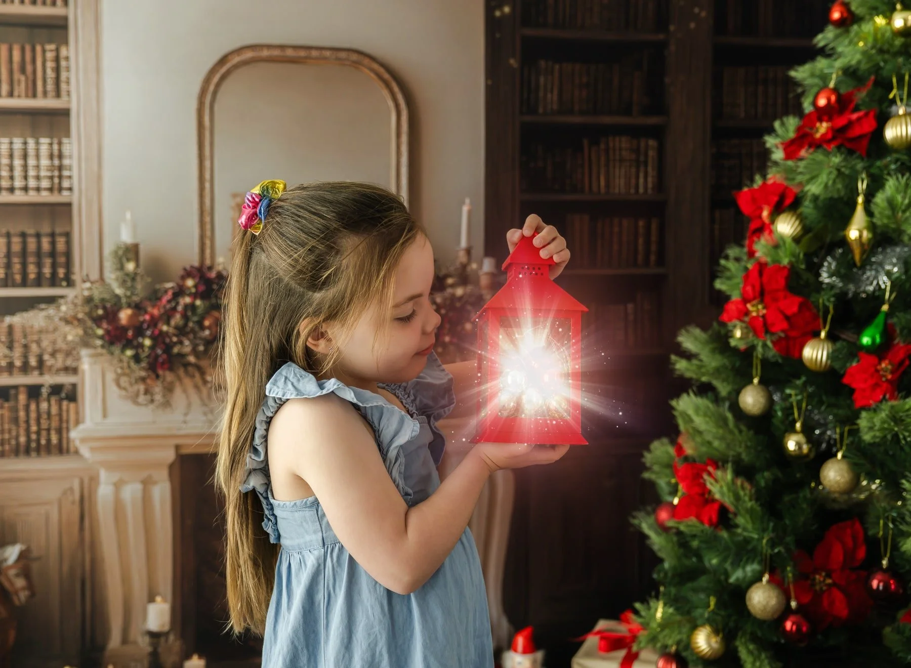 Magical Christmas mini session with sparkles Christchurch
