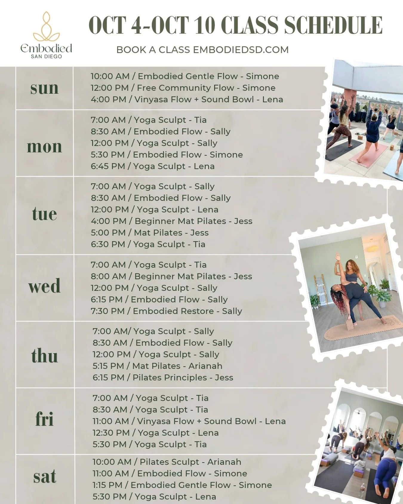 Let&rsquo;s get after it this week! 👏

#embodiedsandiego #sandiegowellnessstudio #sandiegoyoga #sandiegopilates #missionvalley