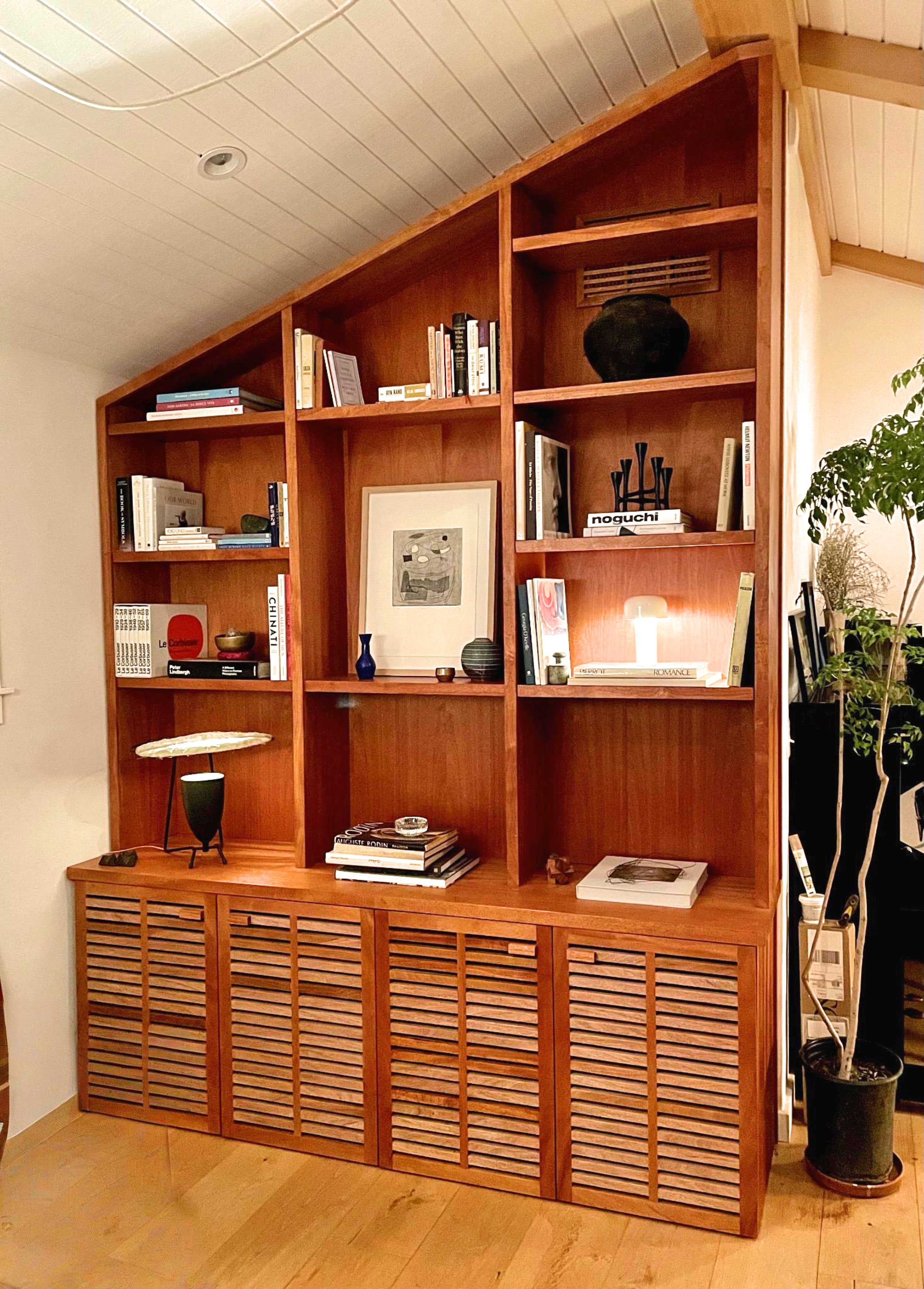 Mahogany Bookcase and Credenza