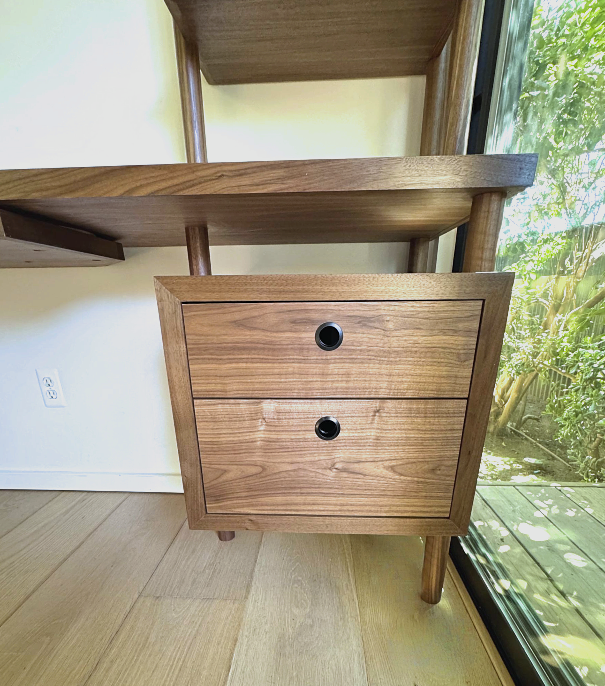Walnut Desk and Shelving