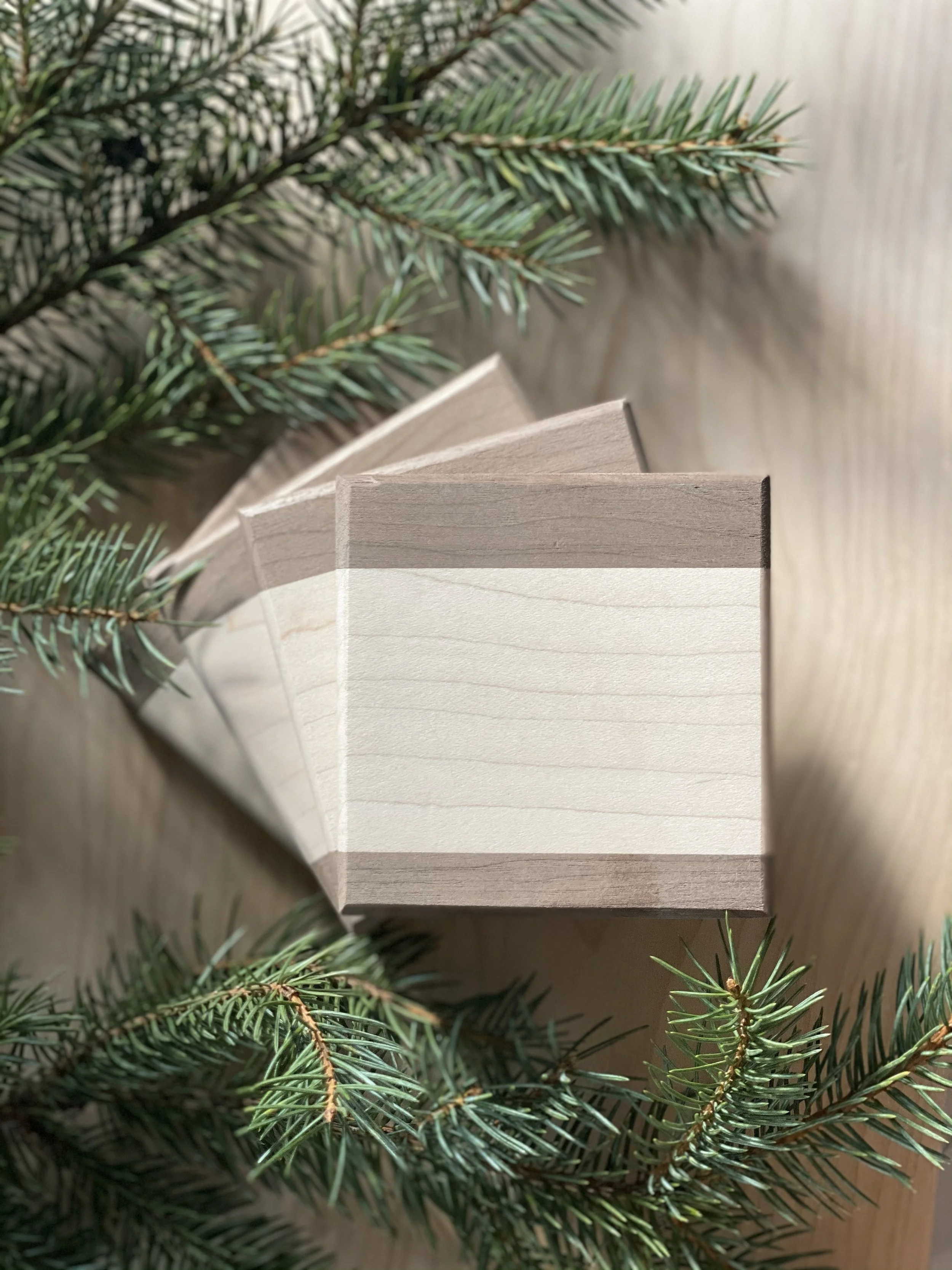 Coasters - Maple & Walnut (Set of 4)