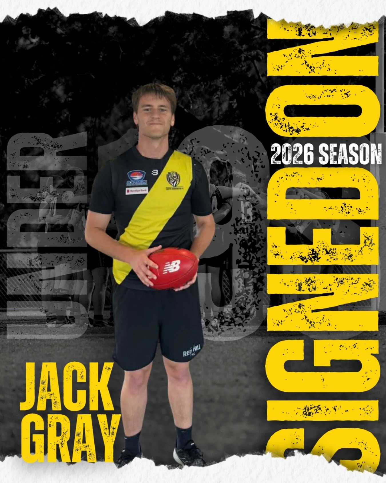U19s SIGNING ✍️ &ndash; JACK GRAY

Jack Gray joins the Tigers for the 2026 Under 19s season! Another great young player ready to get involved and be part of the club&rsquo;s future.

Welcome aboard, Jack! 💛🖤
#whateverittakes #SMFNC #Under19s #Futur