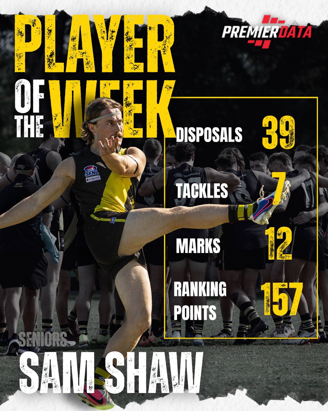 TIGER OF THE WEEK 🐯🔥

A captain&rsquo;s performance from Sam Shaw, taking out this week&rsquo;s Player of the Week honours! 💛🖤

Leading from the front, he was everywhere on the weekend, winning plenty of the footy, impacting contests and setting 