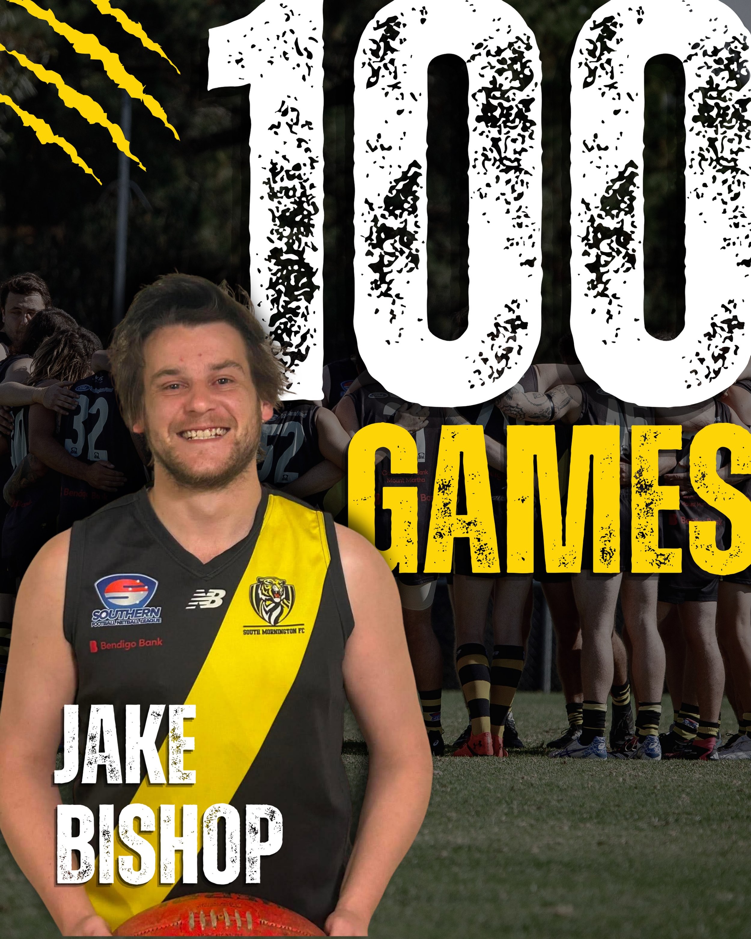 100 (+1!) CLUB GAMES FOR BISH 🐯💛🖤

A huge milestone this weekend as Jake Bishop runs out for his 101st club game in the black and yellow! 👏🔥

Bish becomes just the 22nd player in club history to reach 100 senior games, a fantastic achievement an