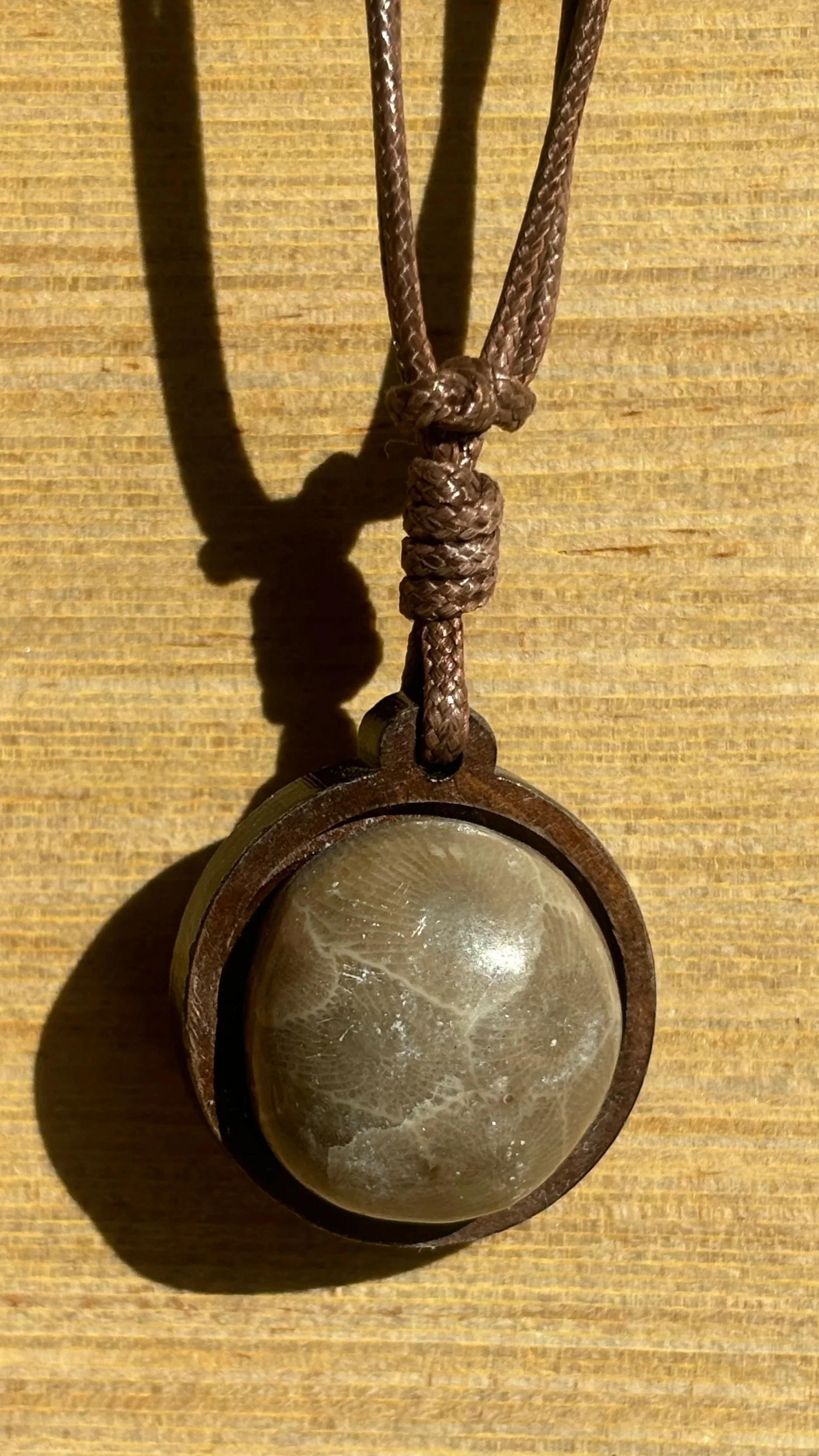 Natural Elegance Petoskey Stone Pendant