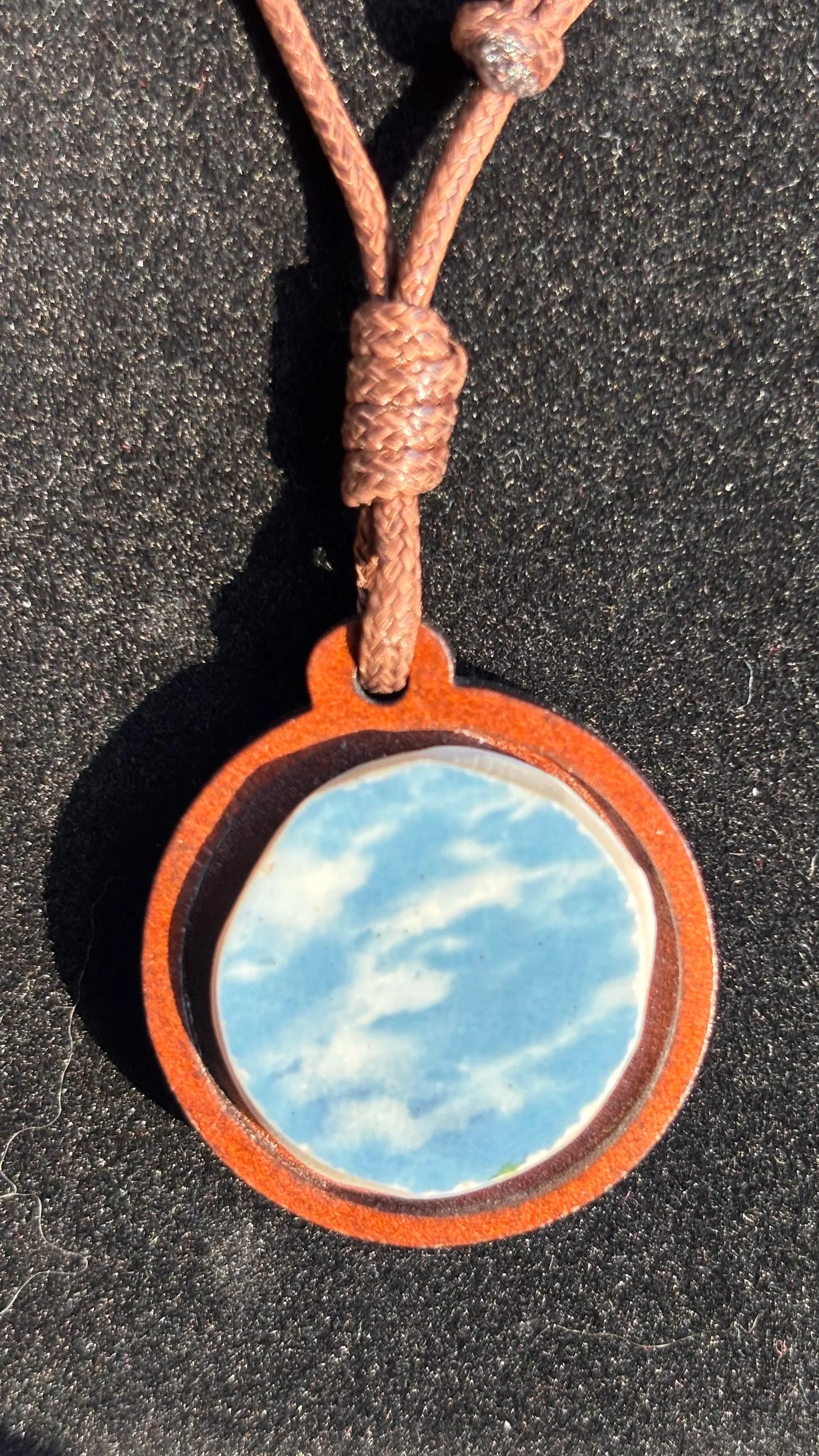 Porcelain Sky Plate Necklace