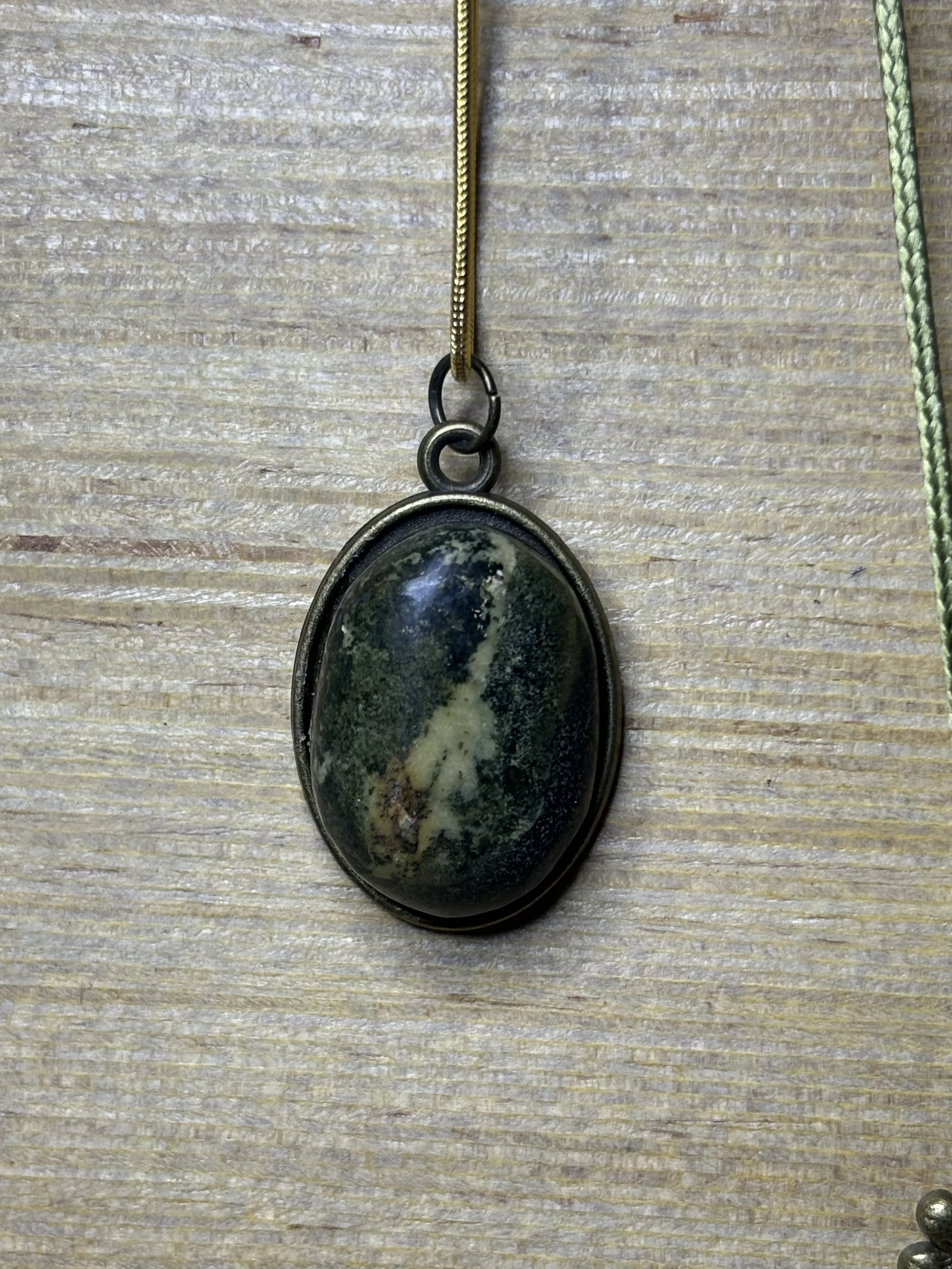 White Fish Point Bronze Pendant