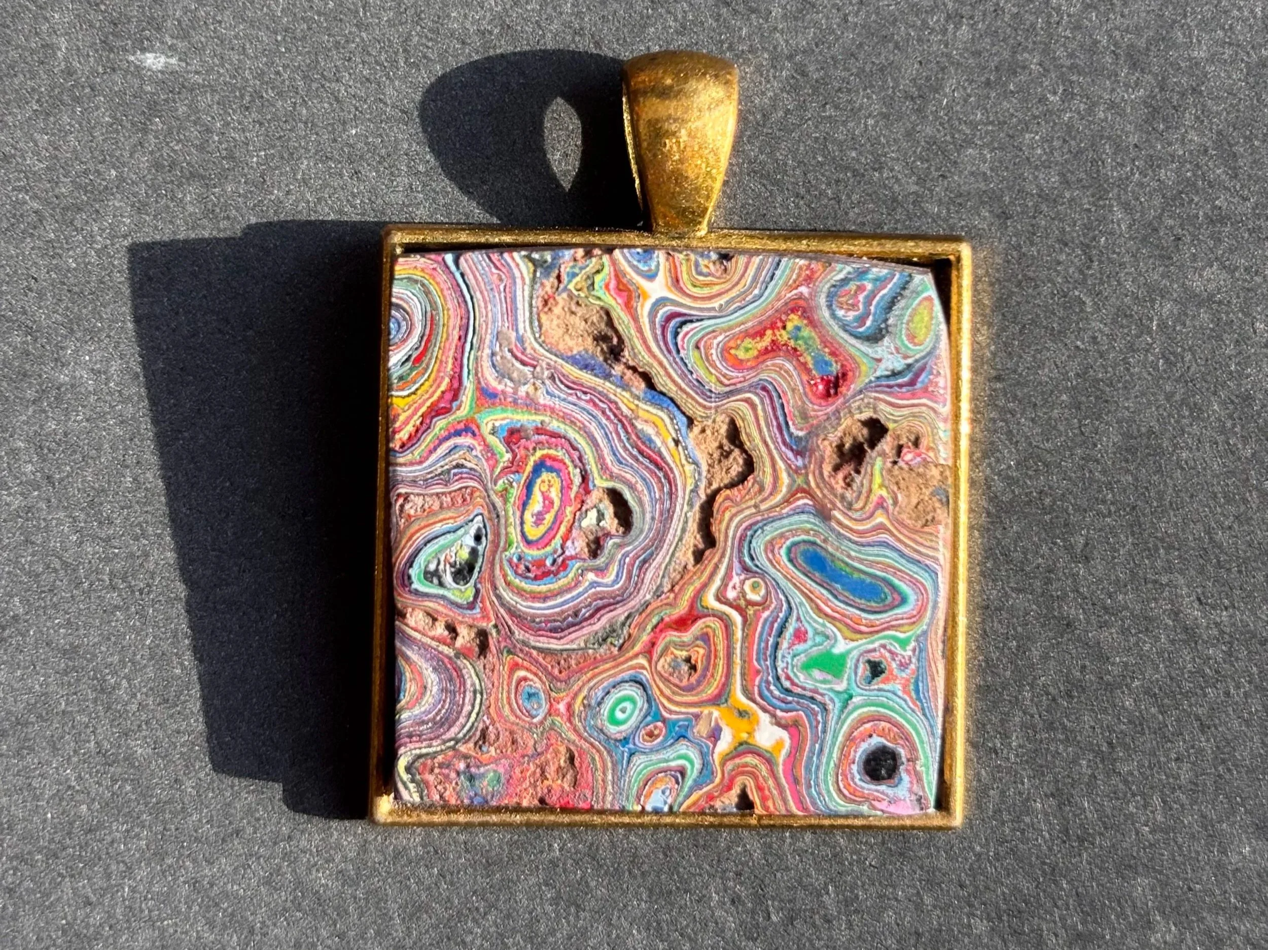 Swirly Cadillac Ranch Graffiti Pendant