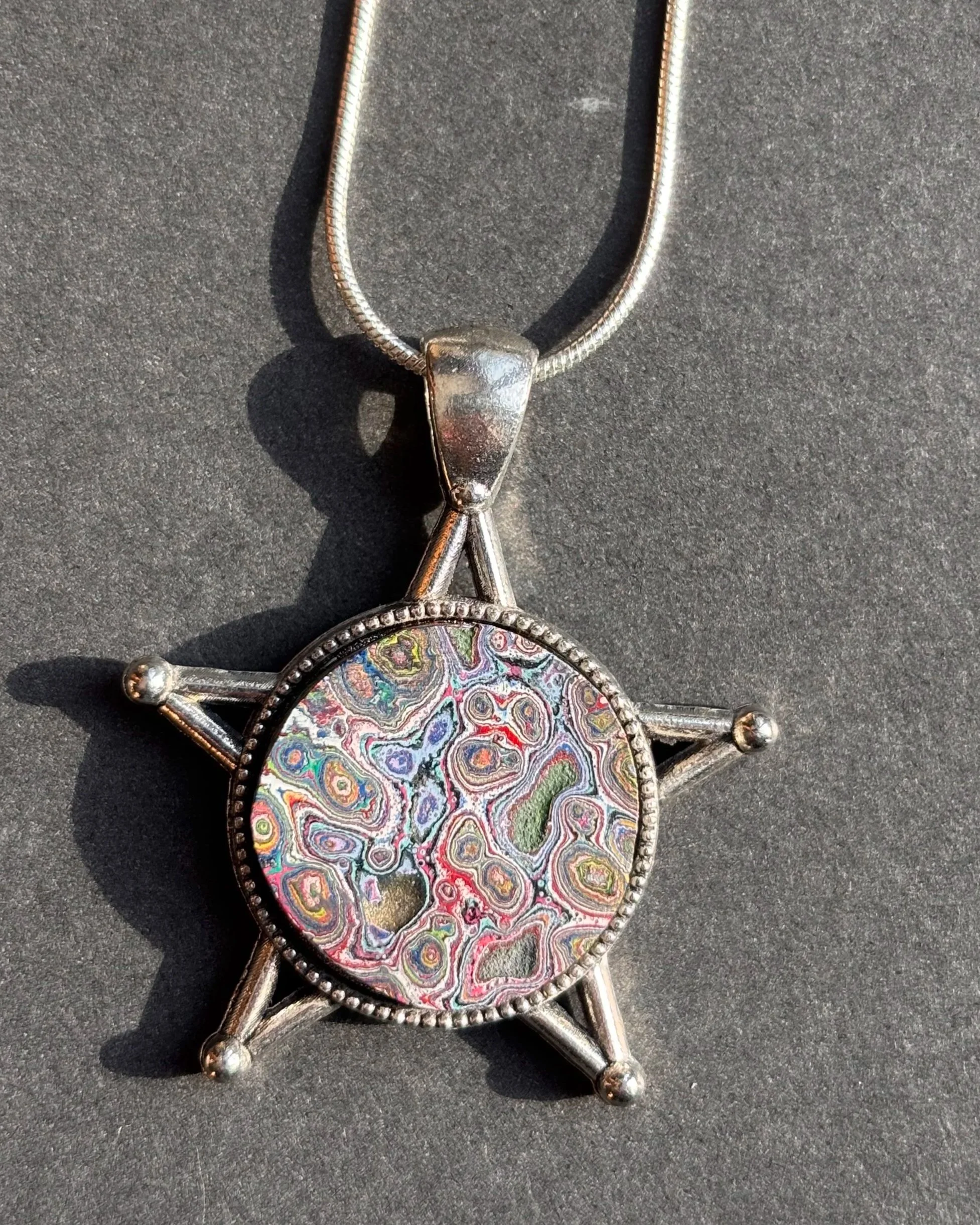 Cadillac Ranch Graffiti Star Pendant