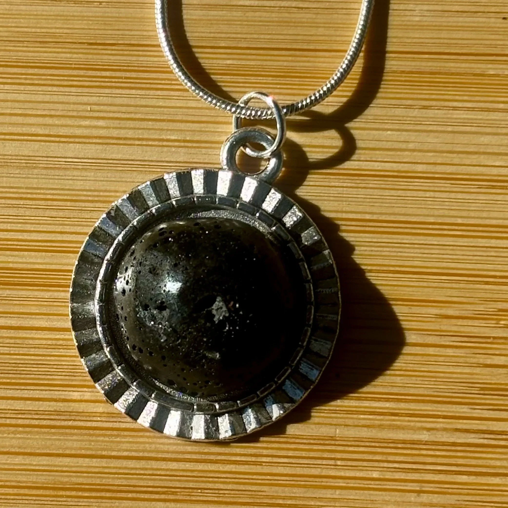 Mystic Lake Erie Slag Pendant