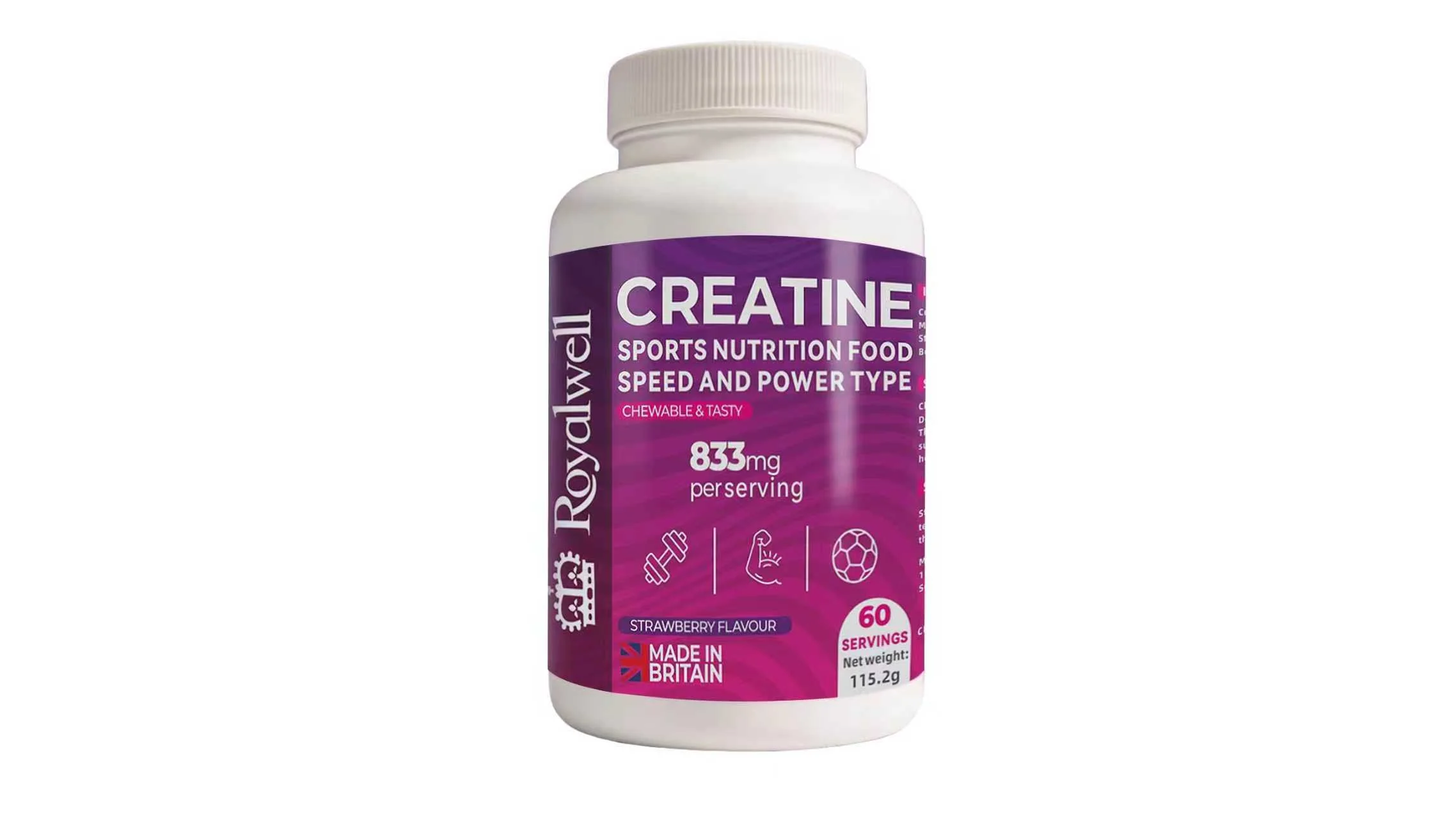 Strawberry Flavored Royalwell Creatine Chews