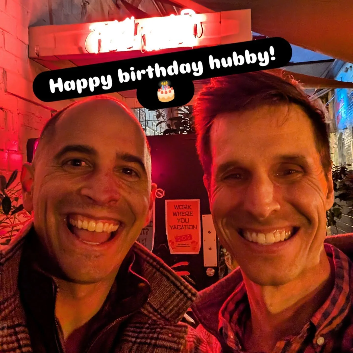 Happy birthday @ajseliga! So grateful we get to share this wonderful life together! Fun having a mini-adventure exploring Decatur for the first time at the @sostikibar, @chaipanidecatur, and @kissandtalebookshop where we swapped MM Romance book recom