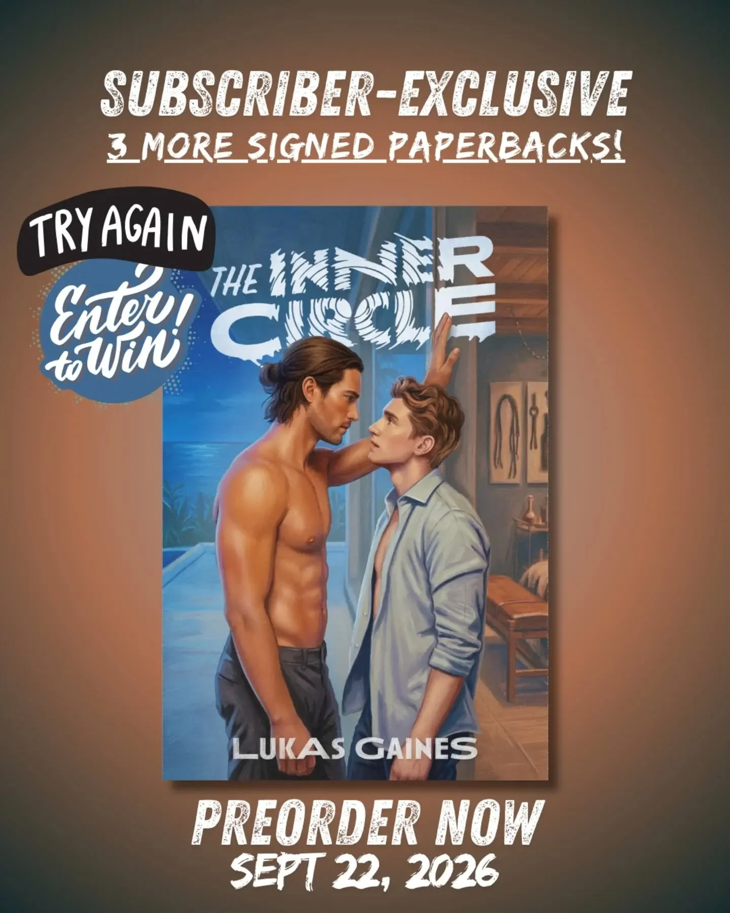 🌀 DIDN&rsquo;T WIN? TRY AGAIN. 🌀

One giveaway is never enough! This Thursday, my newsletter subscribers will get the chance to win 3 more signed paperback copies.

While it'd be cool if you shared this post or tagged a friend, you don't have to. J
