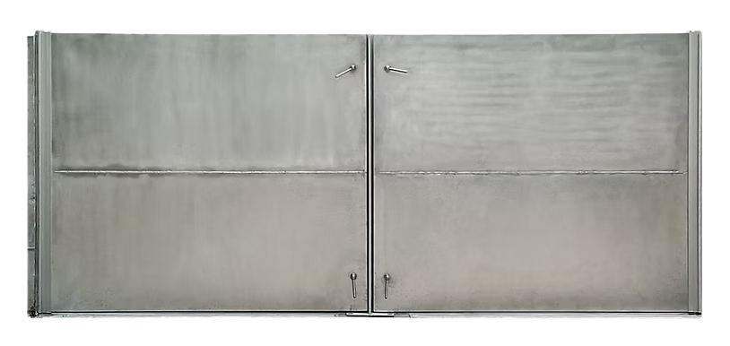 Heavy-duty galvanized flood gate