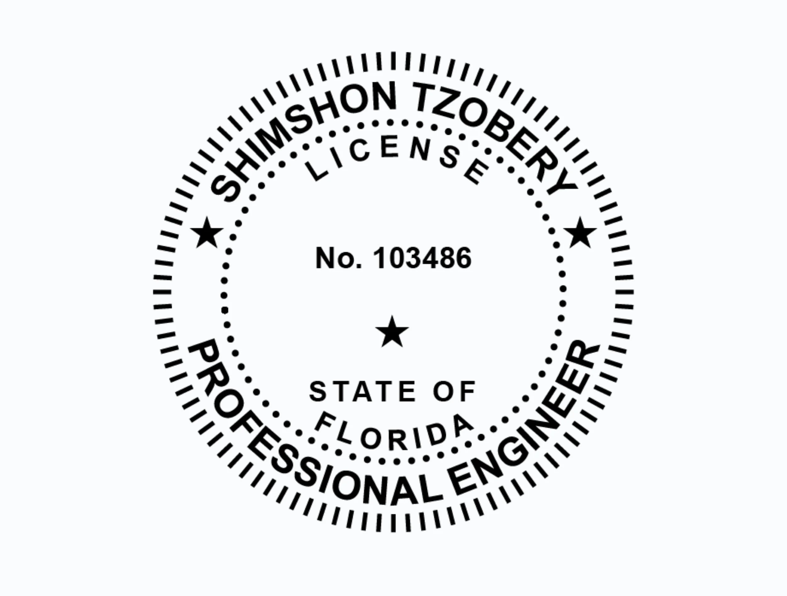 Florida Professional Engineer license seal