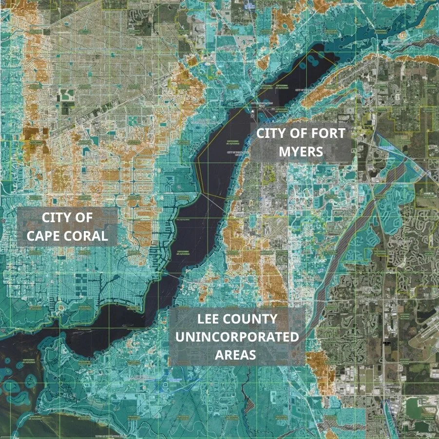 Fort Myers, Cape Coral and Lee County Flood Map