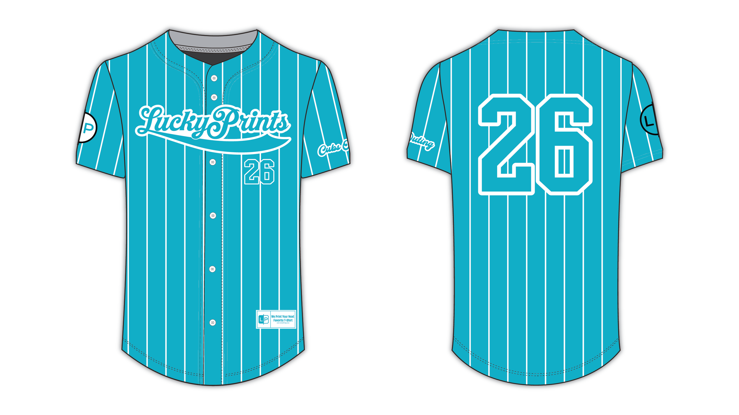 LuckyPrints Cubs Outing Jerseys