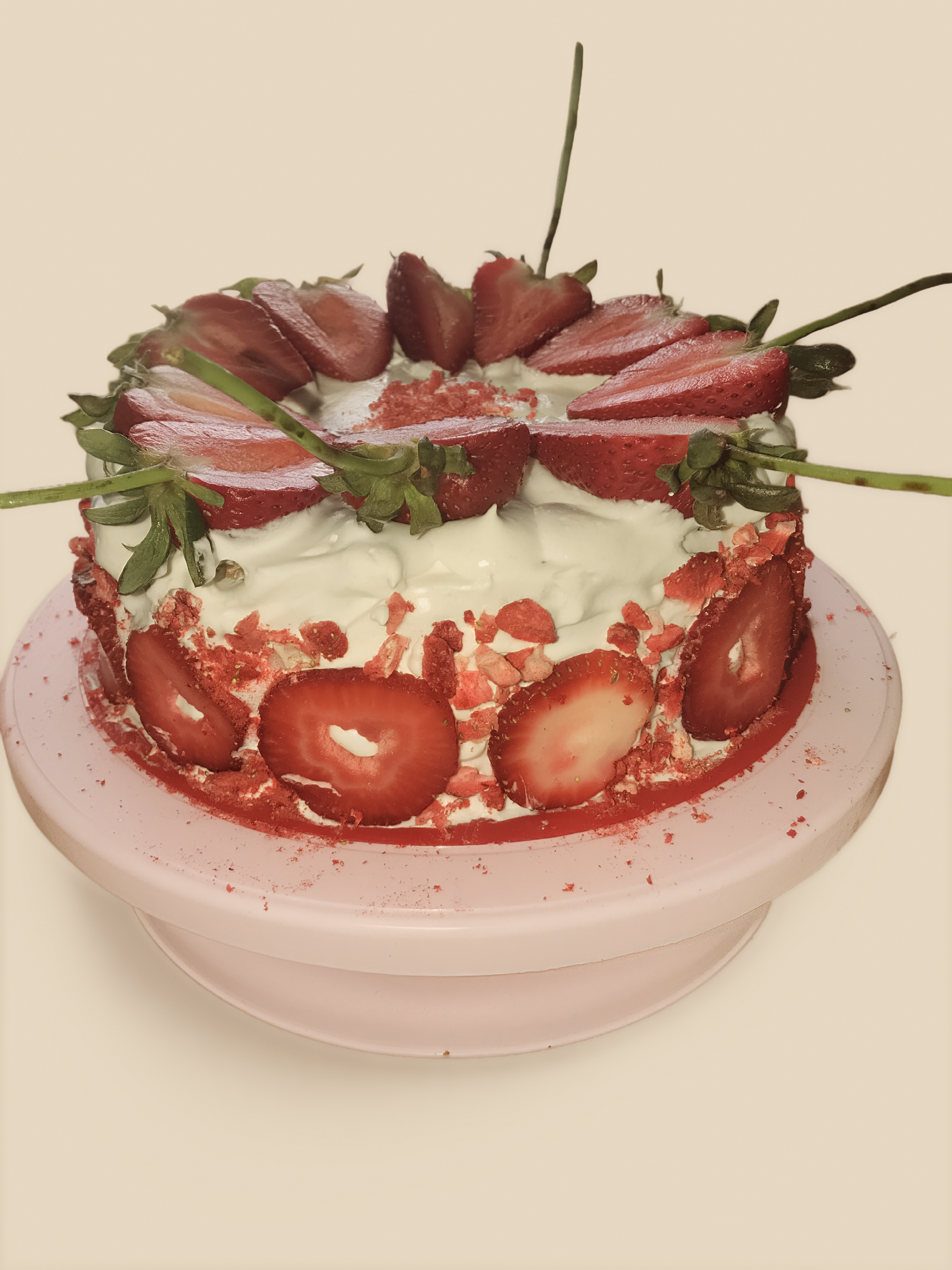 Strawberry and Pink Peppercorn Shortcake