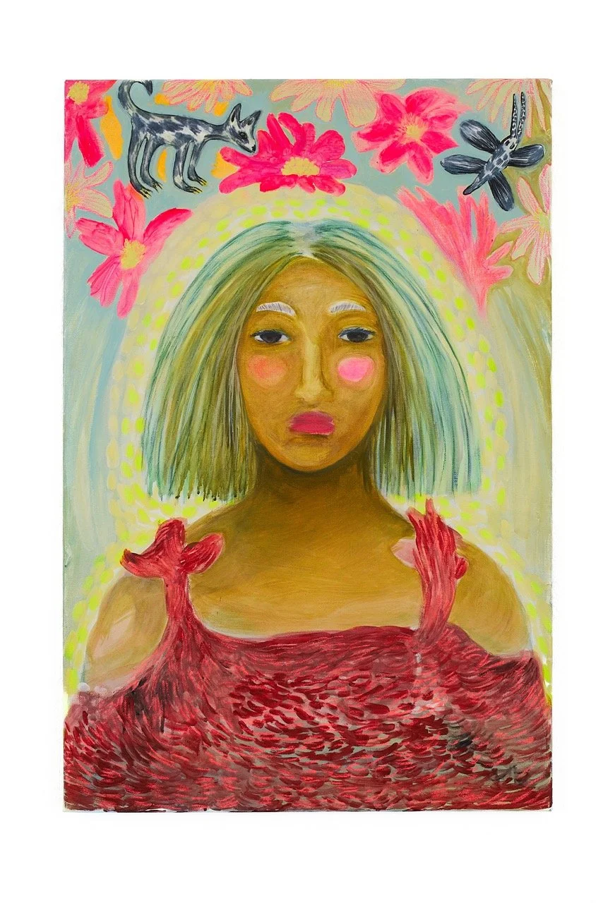  Abuela , 2024 
Acrílico y pastel sobre bastidor 
76 x 50 cm