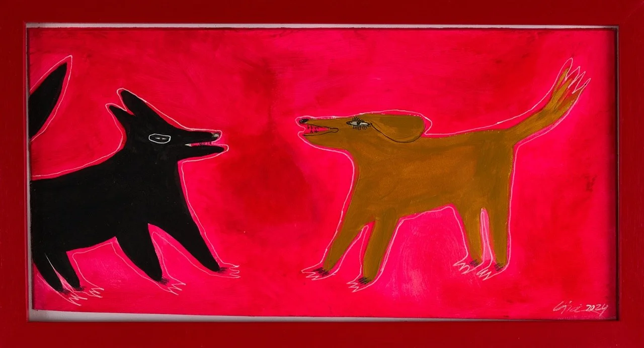  Noche y luna , 2024 
Acrílico sobre cartón 
25 x 12 cm