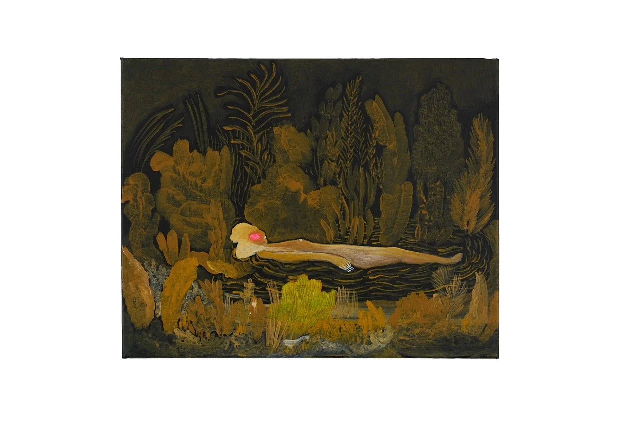  Descanso en trópico , 2024 
Acrílico sobre bastidor 
50 x 40 cm