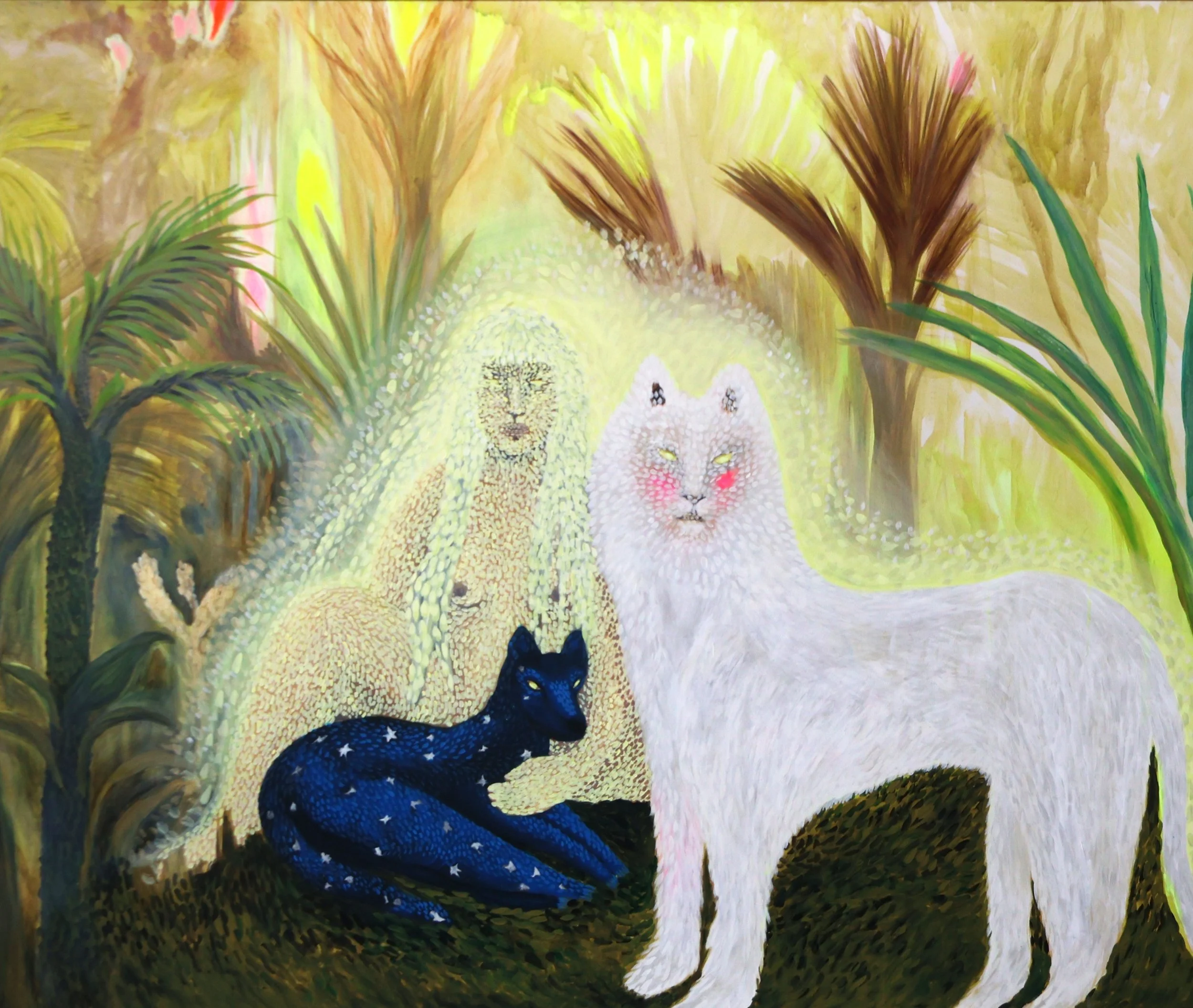  Triada , 2026 
Acrílico y tintas acrílicas sobre lienzo 
180 x 150 cm
