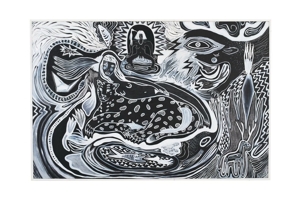  Reino , 2024 
Acrílico y pastel sobre lienzo 
150 x 100 cm